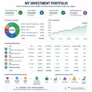 Track investments and increase money coming through assets